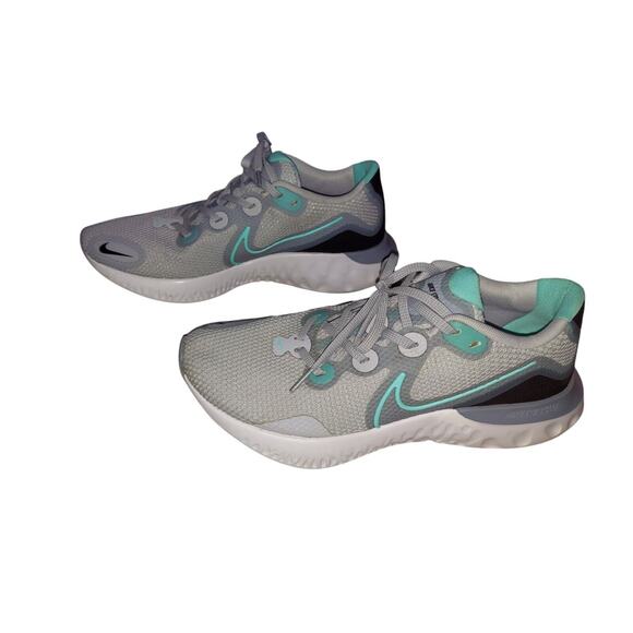 Nike Renew Run Womens Size 11 Running Shoes Gray Mint Green Lace Up CK6360-007 - Picture 4 of 8